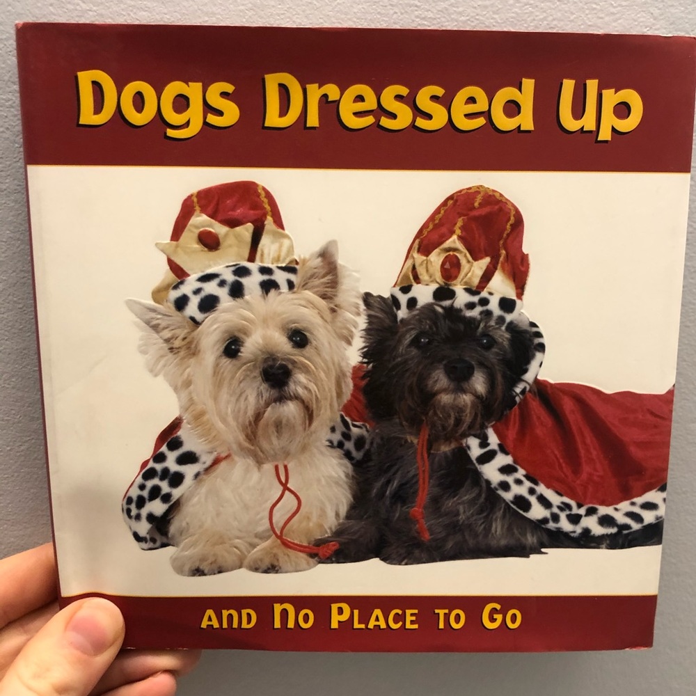 Cute Mini hardcover gift book, DOGS DRESSED UP